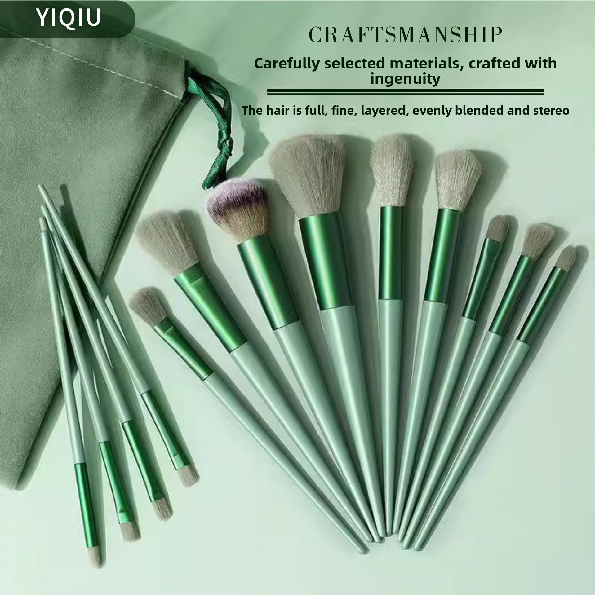 Axon The Luxe Choice: Elite 12-Piece Professional Makeup Brush Set ? High-Definition Synthetic Bristles & Travel Case