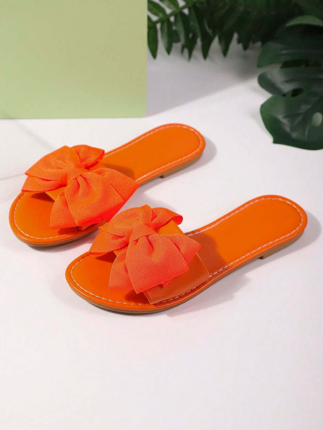 Axon Vibrant Orange Beach Slippers