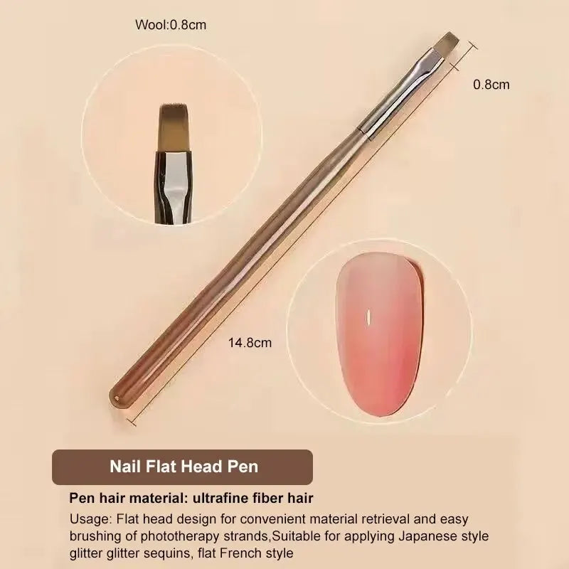 Axon UV Gel Nail Brush Liner | 9Pcs