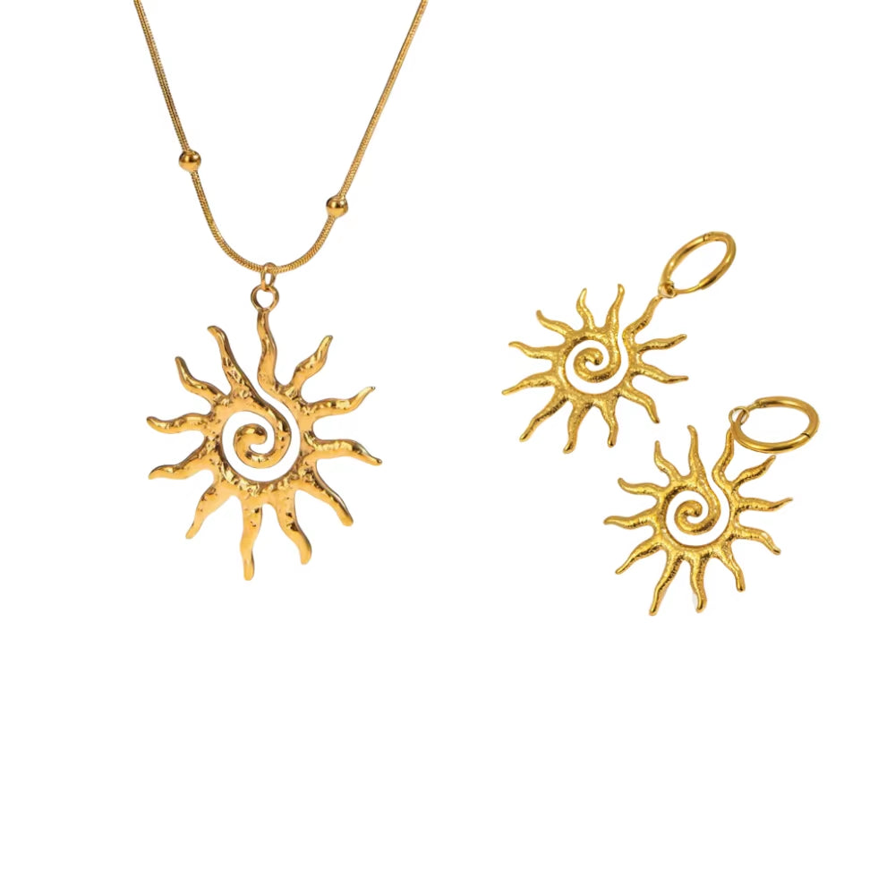 Axon Vintage Celestial Sunburst Jewelry Set