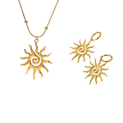 Axon Vintage Celestial Sunburst Jewelry Set