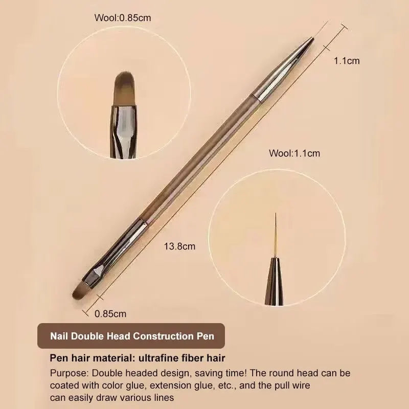 Axon UV Gel Nail Brush Liner | 9Pcs